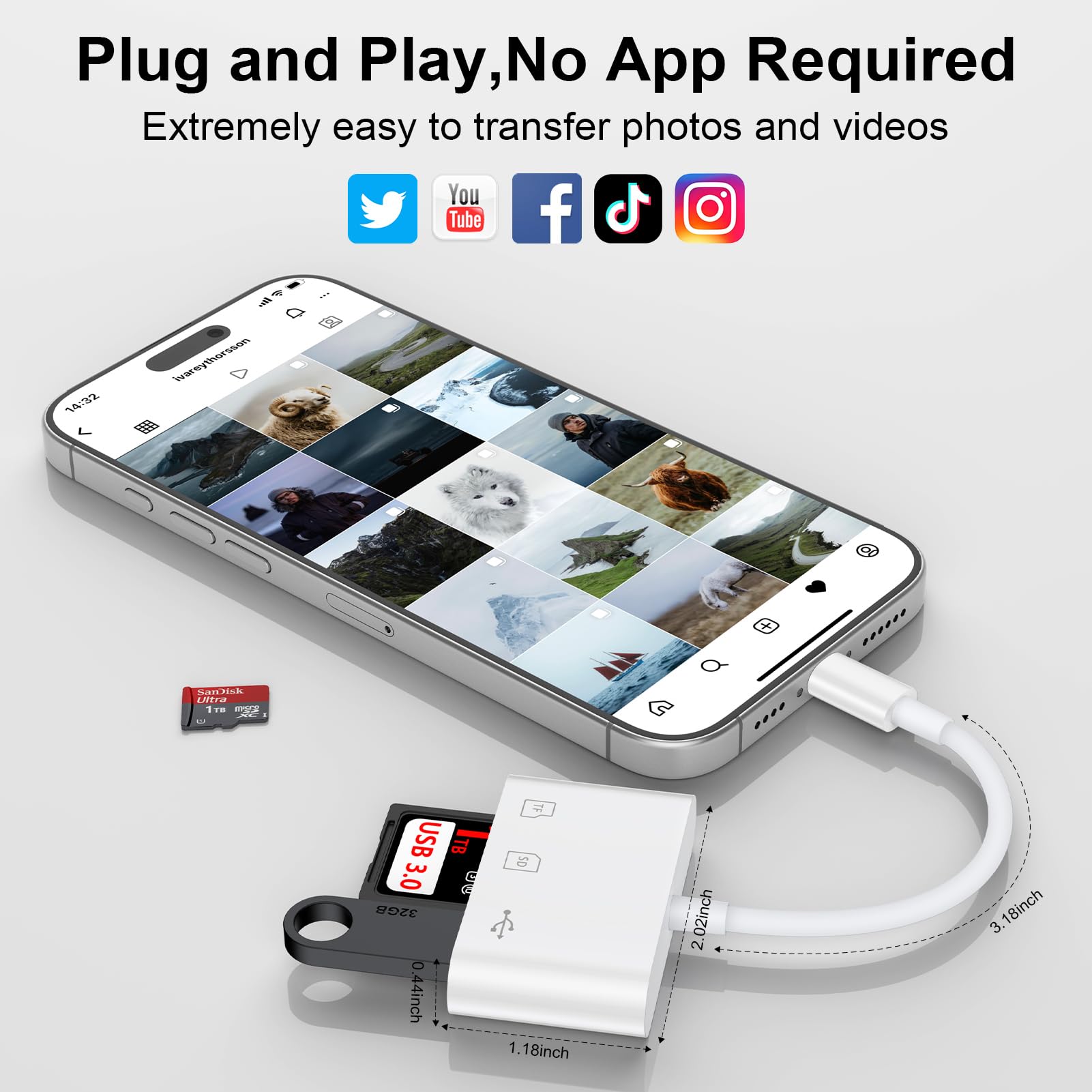 Amazon.com: USB C SD Card Reader Adapter for iPhone 16 Pro